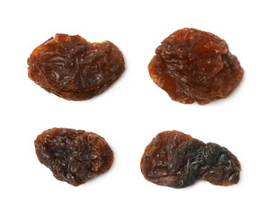 Single raisin isolated