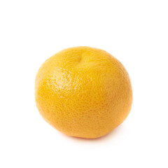 Single tangerine fruit isolated