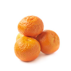 Pile of tangerines isolated