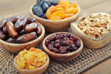 Mix of dried fruits