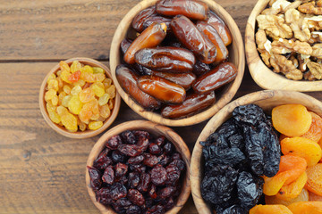Mix of dried fruits