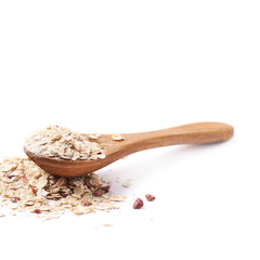 Pile of oatmeal groats isolated