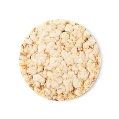 Round diet rice cracker isolated