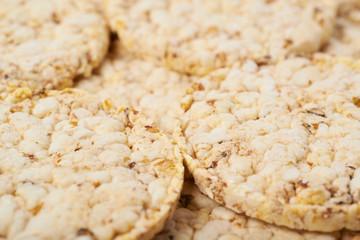 Surface covered with rice crackers