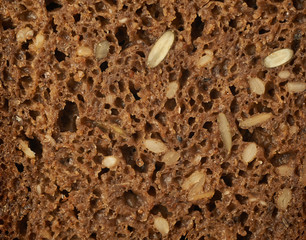 Black seeds bread texture