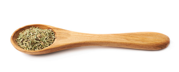 Wooden spoon of rosmarinus