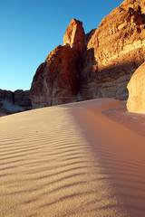 Sand dune in mountains
