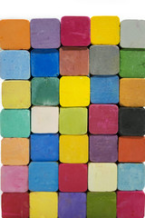 Fototapeta na wymiar stack of variety colors of chalk pastel
