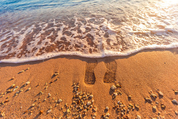 Beautiful beach coast in the Red Sea, Egypt. 