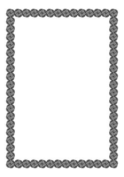 Black and white frame with celtic knots
