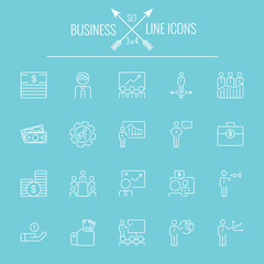 Business icon set.
