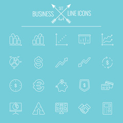 Business icon set.