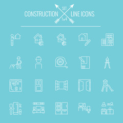 Construction icon set.