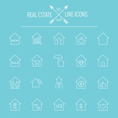 Real estate icon set.