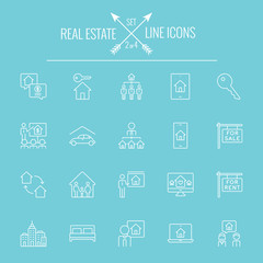 Real estate icon set.