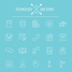 Technology icon set.