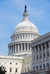 Fototapeta na wymiar Capitol Hill Building closeup, Washington DC