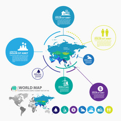 world map infographic © kowition