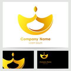 Business card template with logo