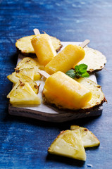 Homemade fruit popsicle