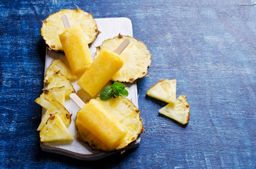 Homemade fruit popsicle