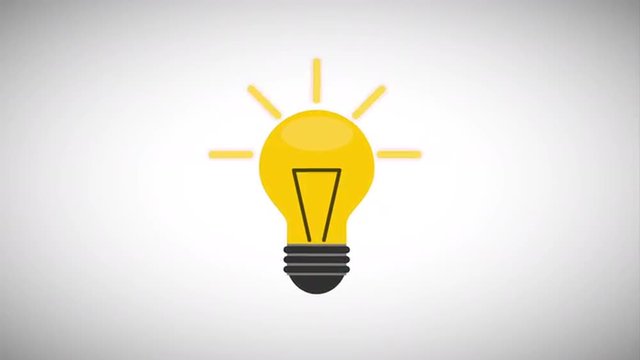 Bulb icon design, Video animation