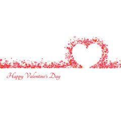 Happy valentine day background with hearts. Vector illustration