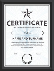 vertical certificate template,diploma,Letter size ,vector