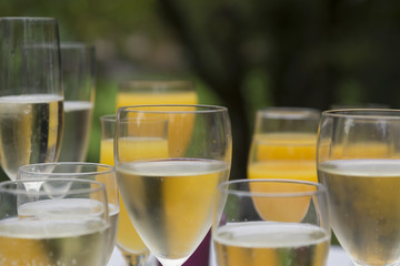 Gläser beim Sektempfang