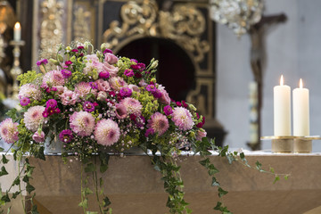 Blumenschmuck bei einer Hochzeit