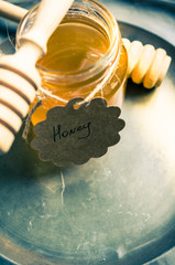 Jar with honey