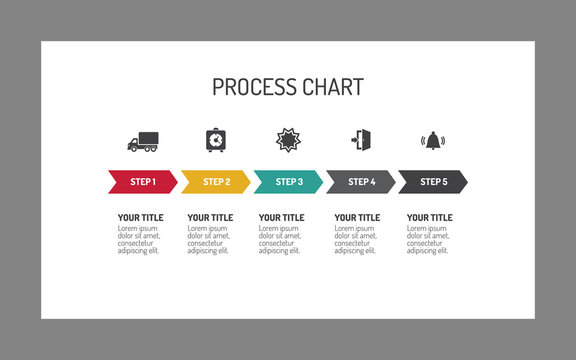 Five-step Process Arrow Chart