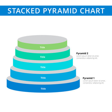 Stacked pyramid chart template 1