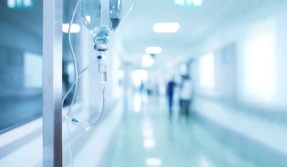 Fotobehang Medical drip in hospital corridor © sudok1