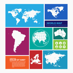 Fototapeta na wymiar world map infographic