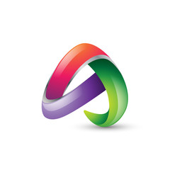 Abstract Color Letter A Logo