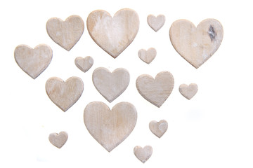 Fototapeta premium wooden hearts background