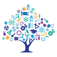 Science Icon Tree Illustration © nospacestock