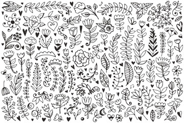 Set of vintage sketch elements