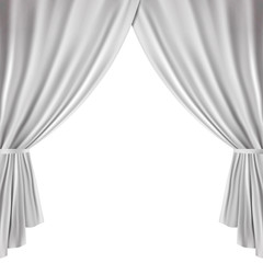 White theater curtain