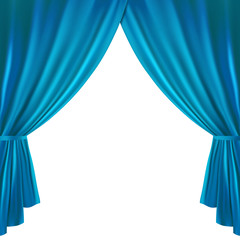 Blue theater curtain