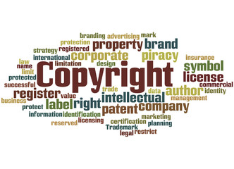 Copyright, word cloud concept