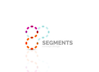 Vector outline minimal abstract geometric logo