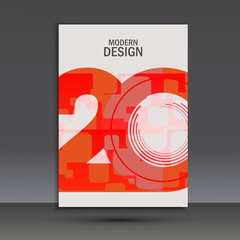 Vector design 20 years anniversary. Cover template