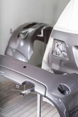 Fototapeta premium Auto body repair series : Masked suv before repaint