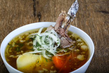 Soup with lamb