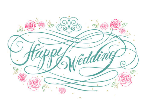 Happy Wedding のストック写真 ロイヤリティフリーの画像 ベクター イラスト Adobe Stock