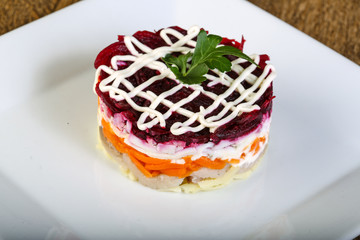 Russian herring salad