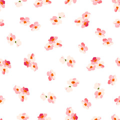 Pattern with little pink flowers