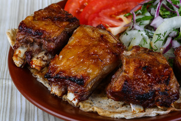 Lamb ribs bbq